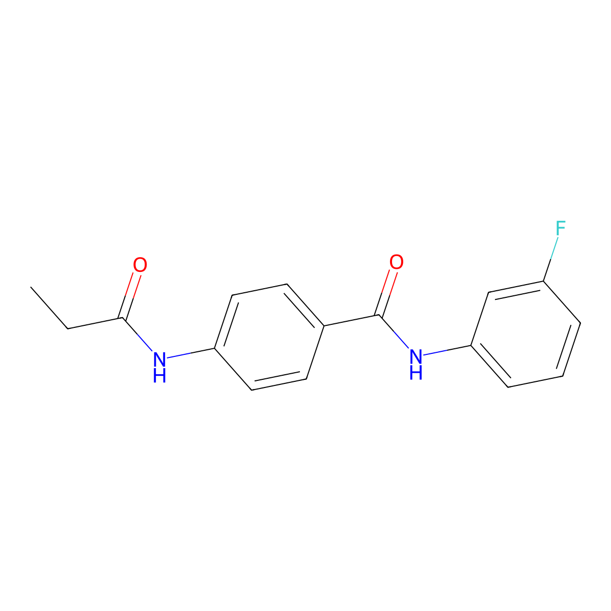 N-(3-fluorophenyl)-4-(propanoylamino)benzamide molecular structure, CAS 827621-03-4