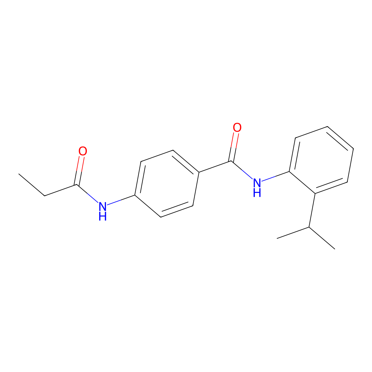 4-(propanoylamino)-N-(2-propan-2-ylphenyl)benzamide molecular structure, CAS 827621-06-7