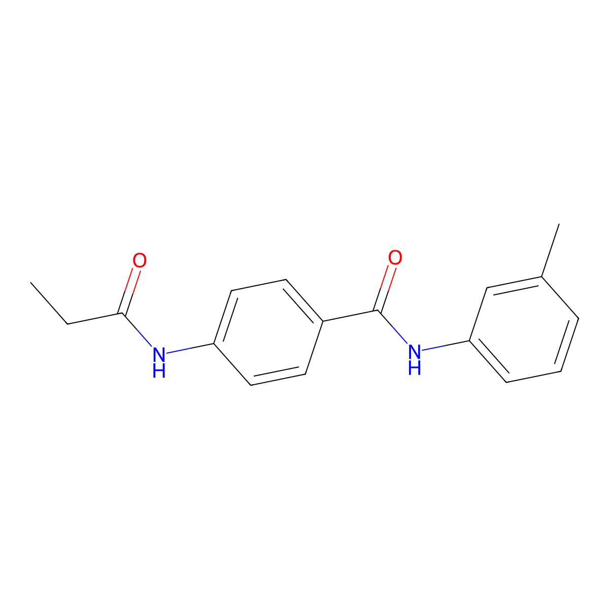 N-(3-methylphenyl)-4-(propanoylamino)benzamide molecular structure, CAS 827621-07-8