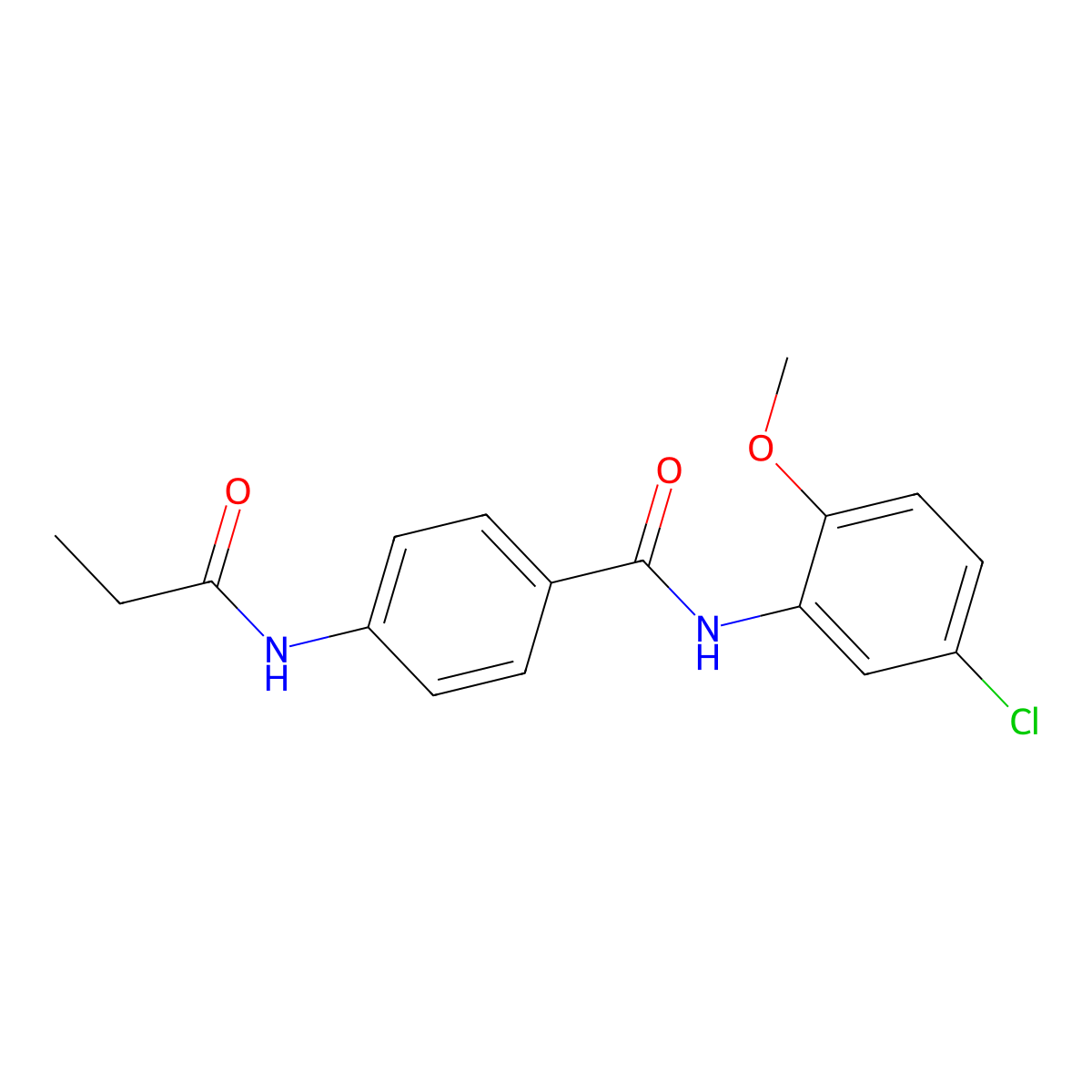 N-(5-chloro-2-methoxyphenyl)-4-(propanoylamino)benzamide molecular structure, CAS 827621-08-9