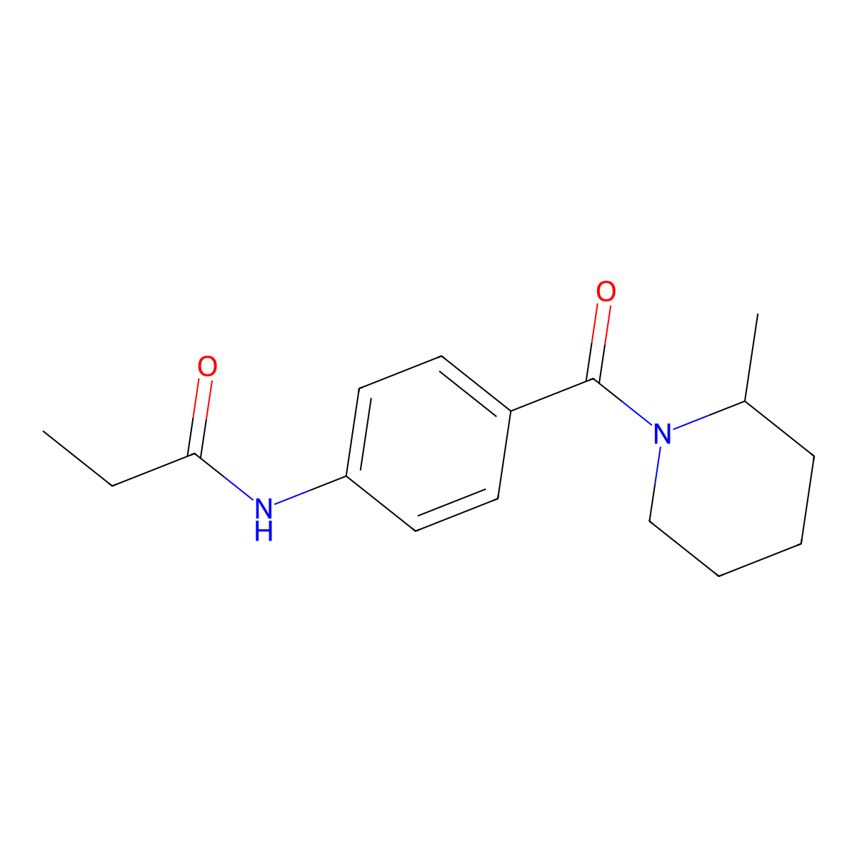 N-[4-(2-methylpiperidine-1-carbonyl)phenyl]propanamide molecular structure, CAS 827621-13-6