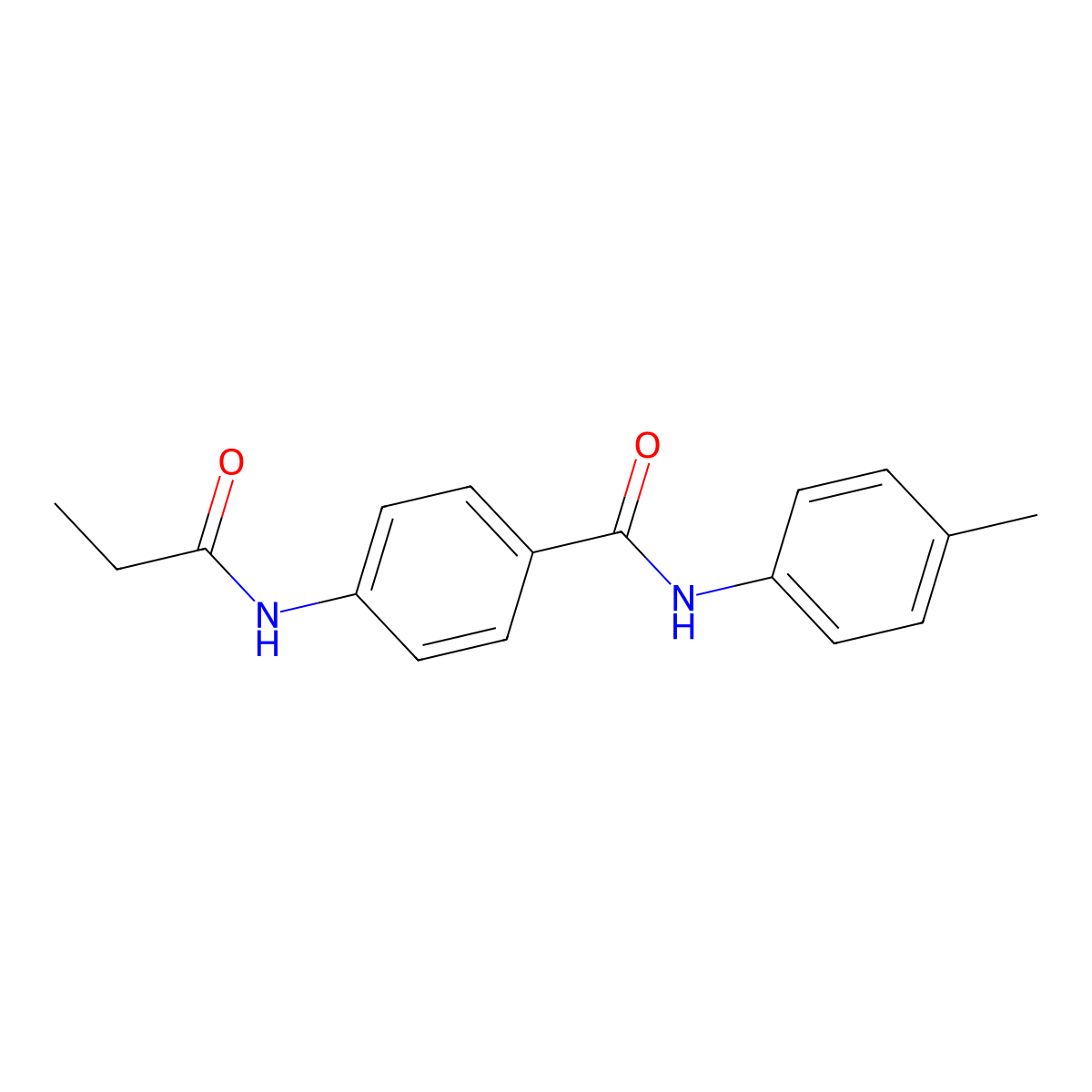N-(4-methylphenyl)-4-(propanoylamino)benzamide molecular structure, CAS 827621-14-7