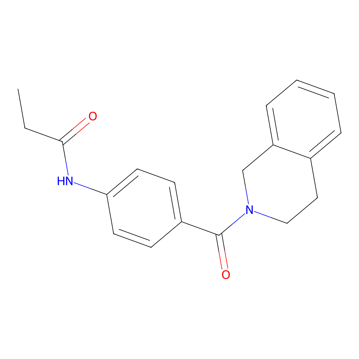 N-[4-(3,4-dihydro-1H-isoquinoline-2-carbonyl)phenyl]propanamide molecular structure, CAS 827621-20-5