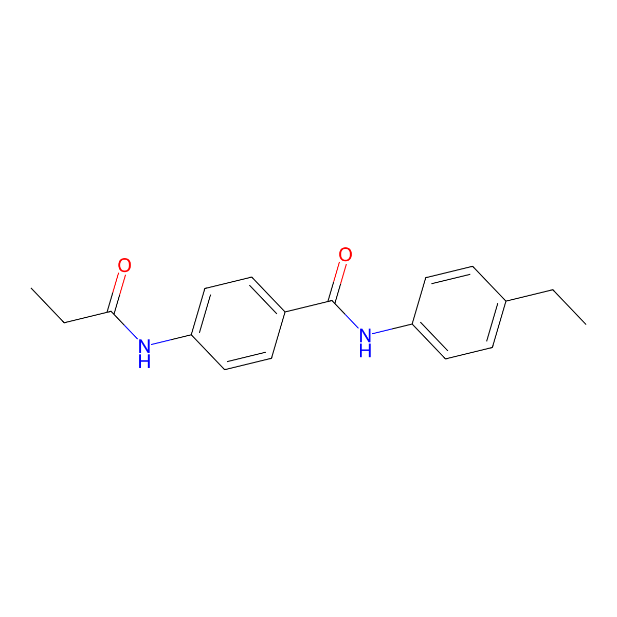 N-(4-ethylphenyl)-4-(propanoylamino)benzamide molecular structure, CAS 827621-26-1