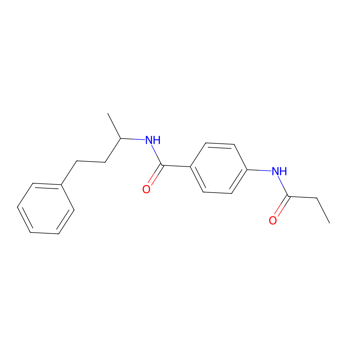 N-(4-phenylbutan-2-yl)-4-(propanoylamino)benzamide molecular structure, CAS 827621-35-2
