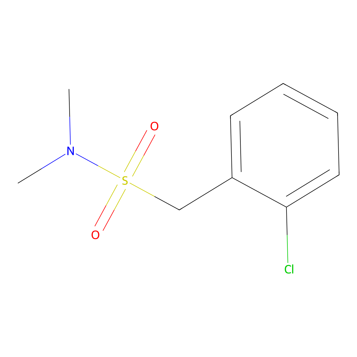 1-(2-chlorophenyl)-N,N-dimethylmethanesulfonamide molecular structure, CAS 827621-63-6