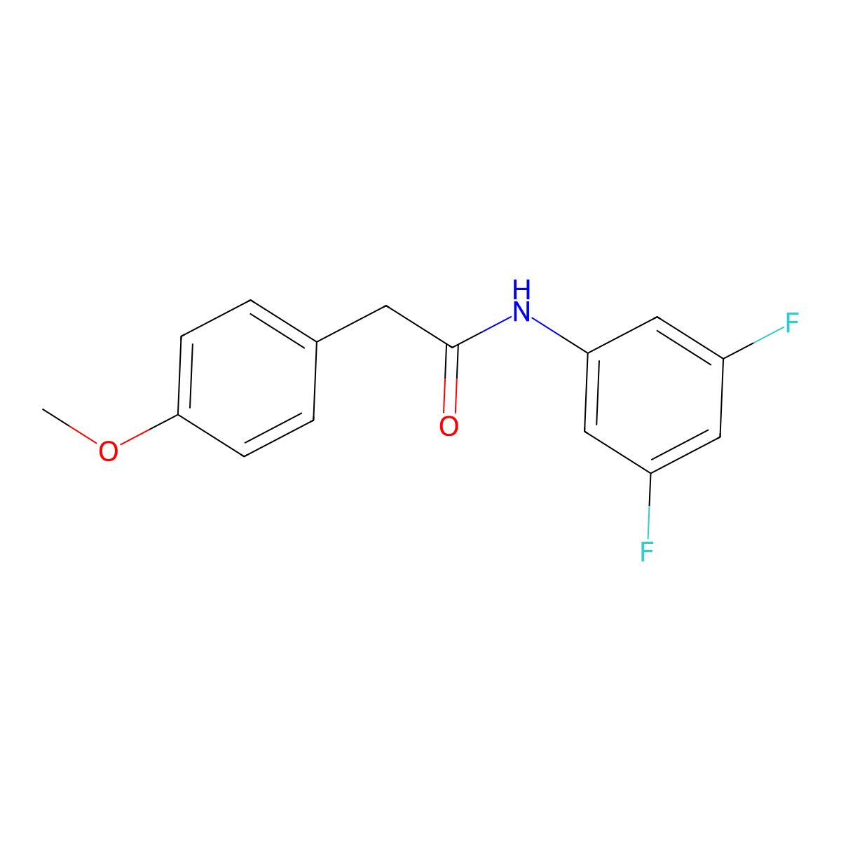 N-(3,5-difluorophenyl)-2-(4-methoxyphenyl)acetamide molecular structure, CAS 827621-66-9