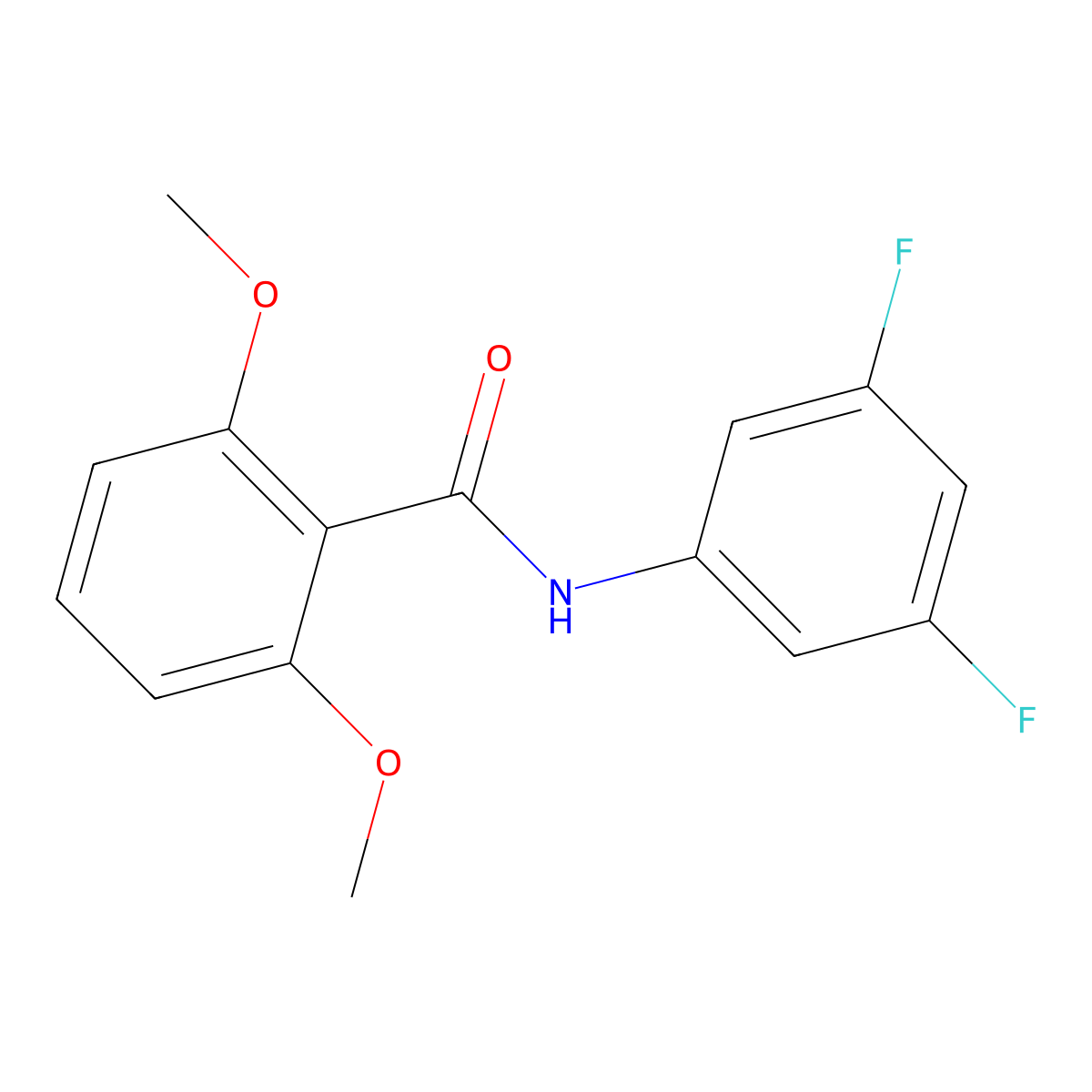 N-(3,5-difluorophenyl)-2,6-dimethoxybenzamide molecular structure, CAS 827621-68-1