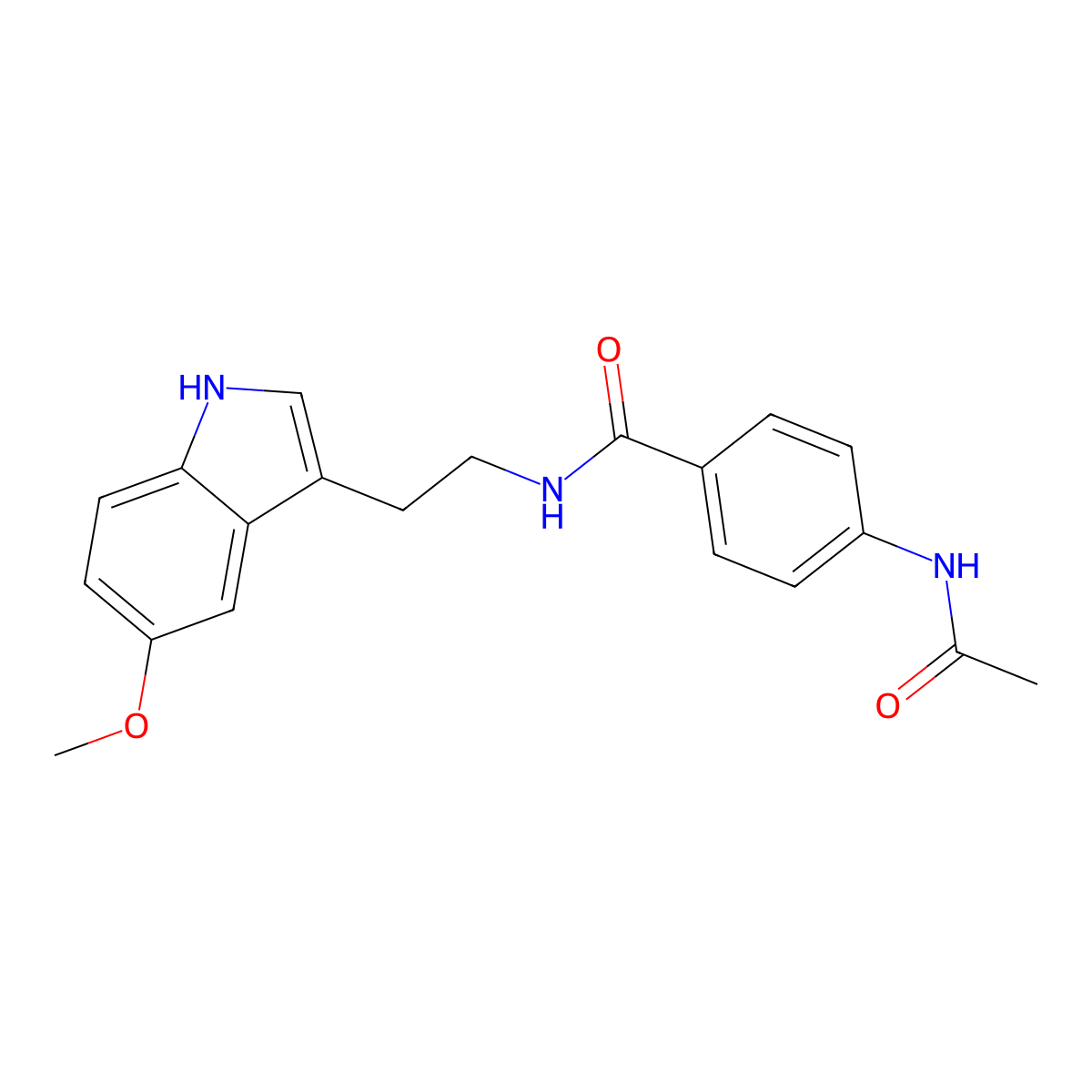 4-acetamido-N-[2-(5-methoxy-1H-indol-3-yl)ethyl]benzamide molecular structure, CAS 827621-77-2