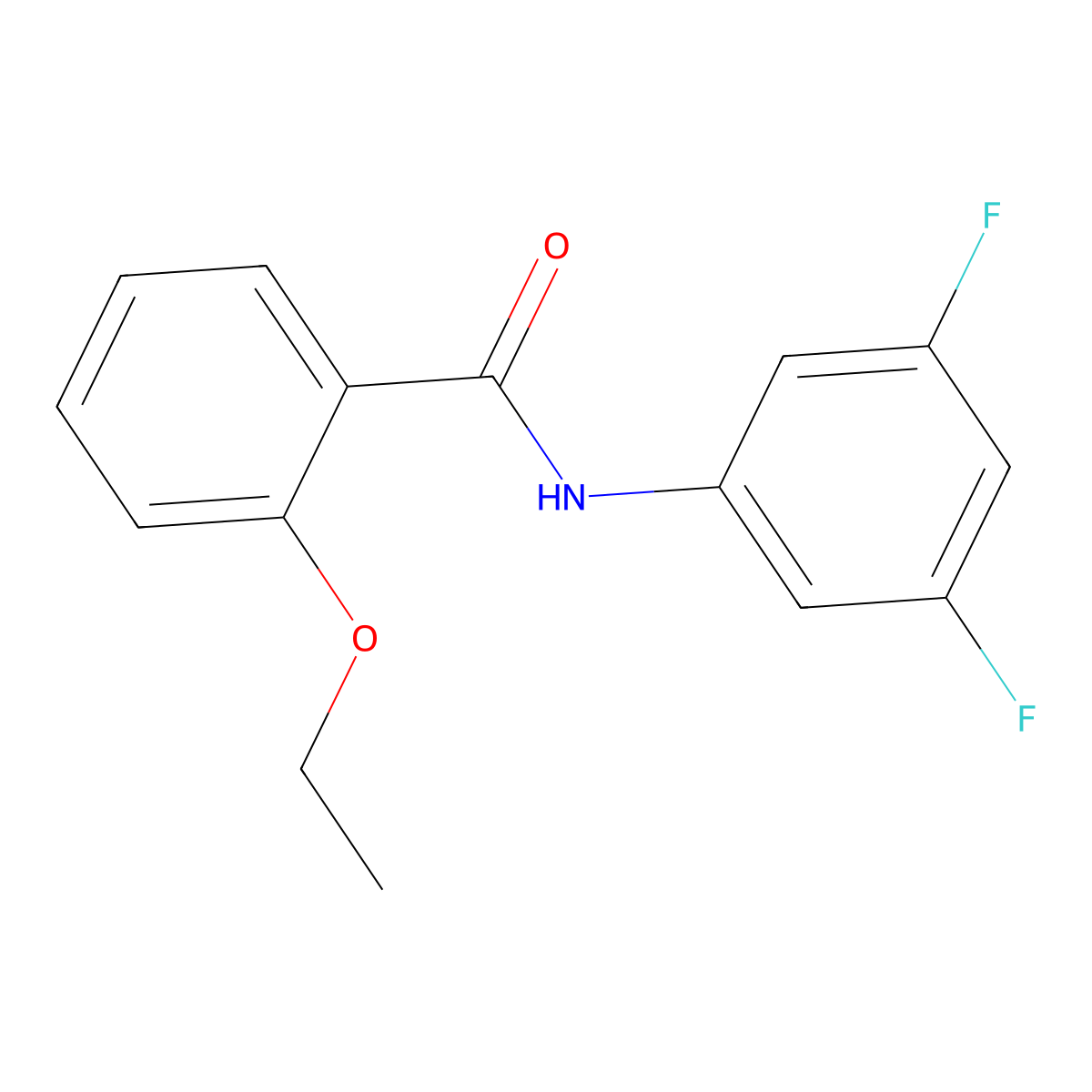 N-(3,5-difluorophenyl)-2-ethoxybenzamide molecular structure, CAS 827621-82-9