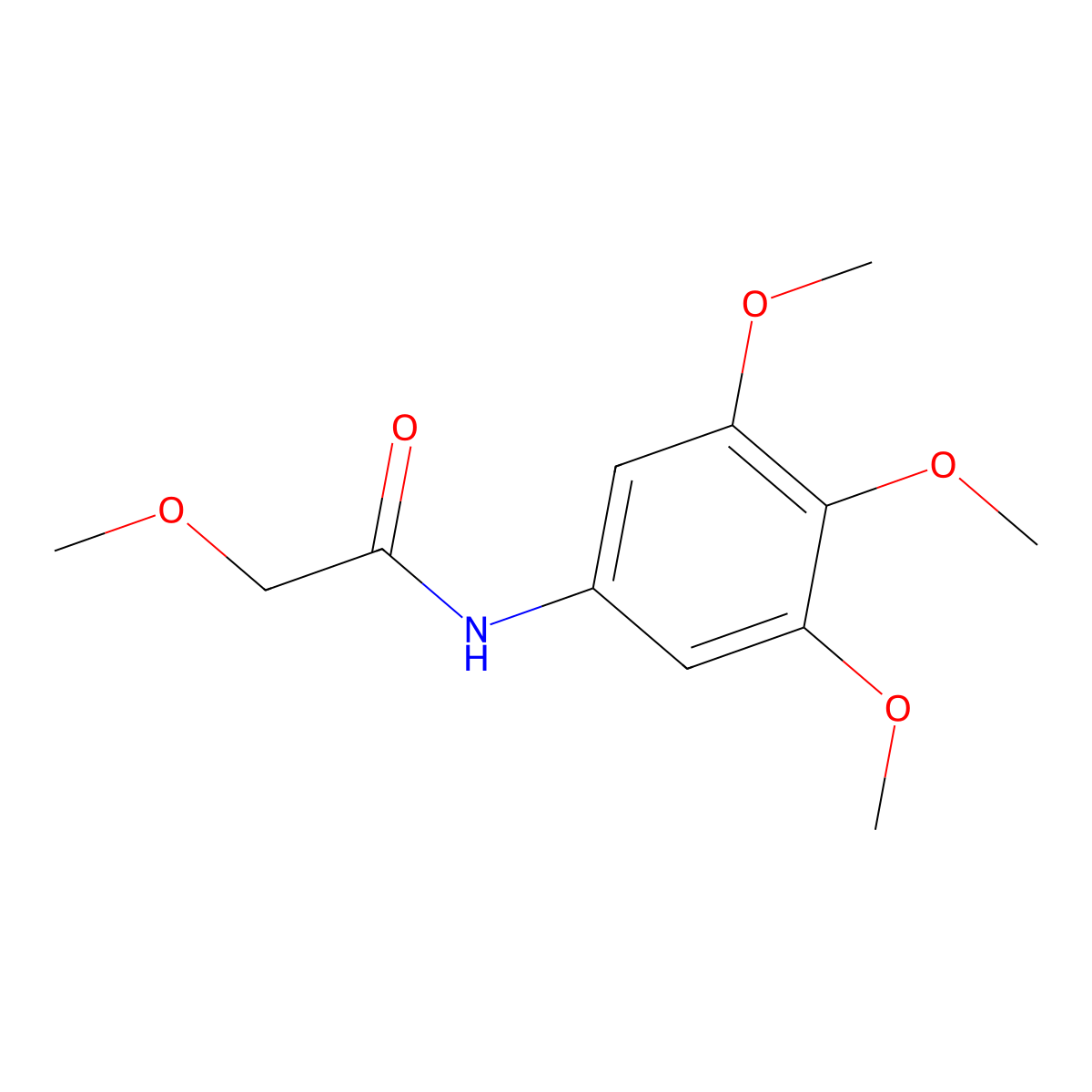 2-methoxy-N-(3,4,5-trimethoxyphenyl)acetamide molecular structure, CAS 827621-91-0
