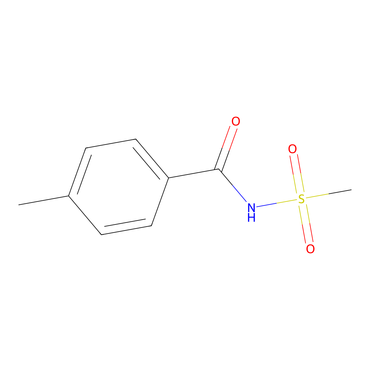 4-Methyl-N-(methylsulfonyl)benzamide molecular structure, CAS 827624-81-7