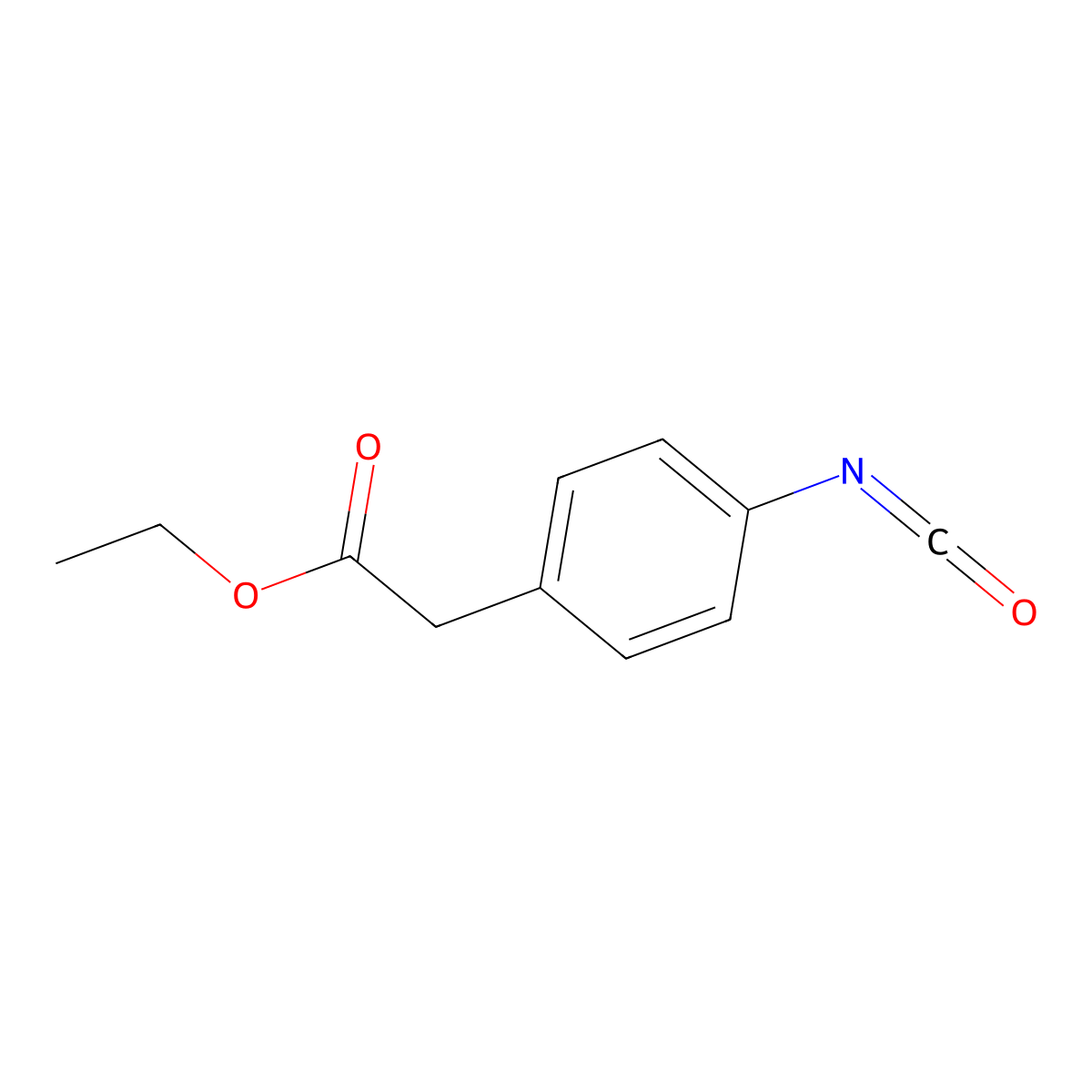 Ethyl 2-(4-isocyanatophenyl)acetate molecular structure, CAS 827629-60-7