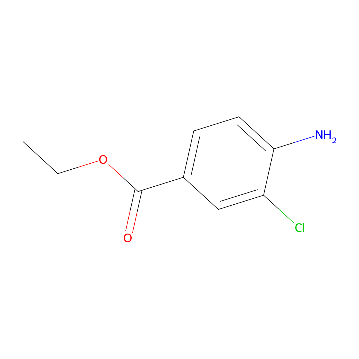 Ethyl 4-amino-3-chlorobenzoate molecular structure, CAS 82765-44-4