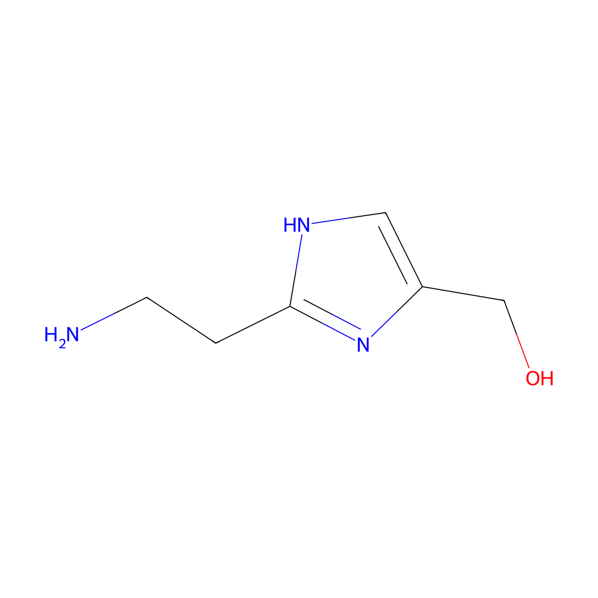 [2-(2-aminoethyl)-1H-imidazol-4-yl]methanol molecular structure, CAS 82765-58-0