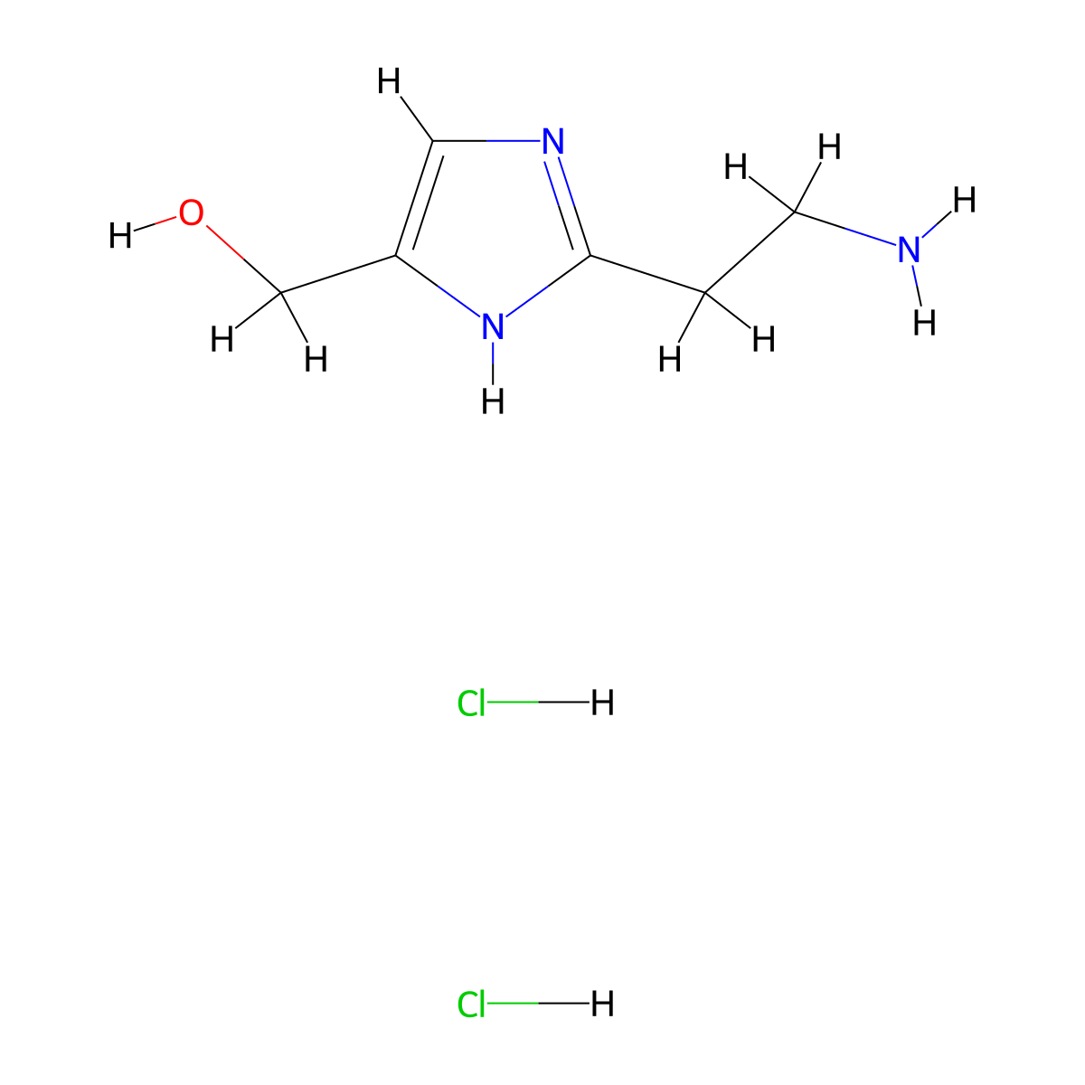 [2-(2-aminoethyl)-1H-imidazol-4-yl]methanol dihydrochloride molecular structure, CAS 82765-60-4