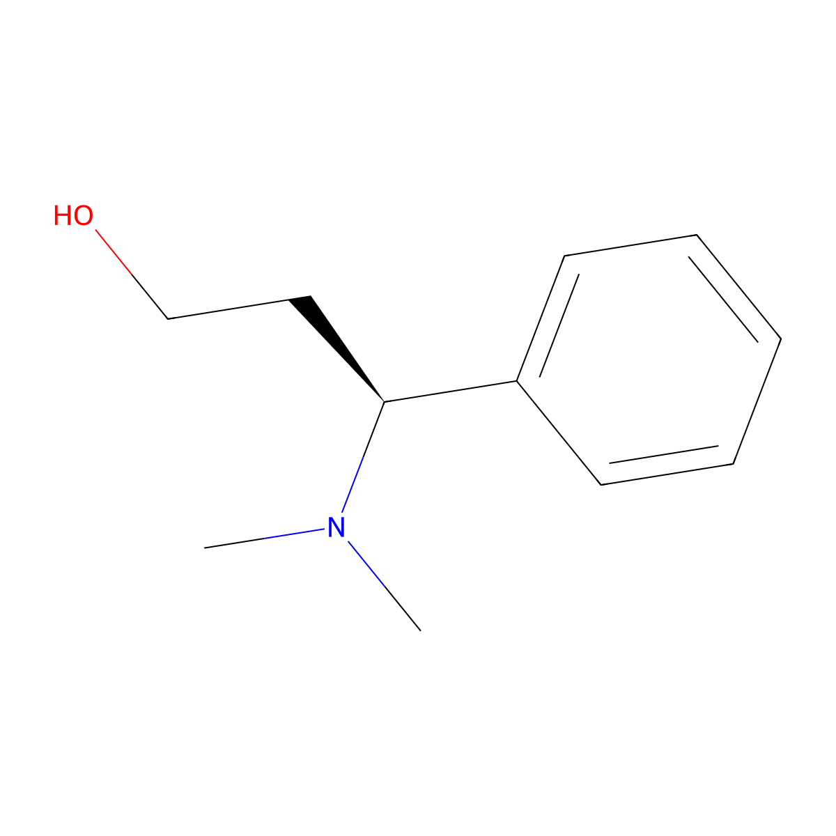 (S)-3-(dimethylamino)-3-phenylpropan-1-ol molecular structure, CAS 82769-75-3