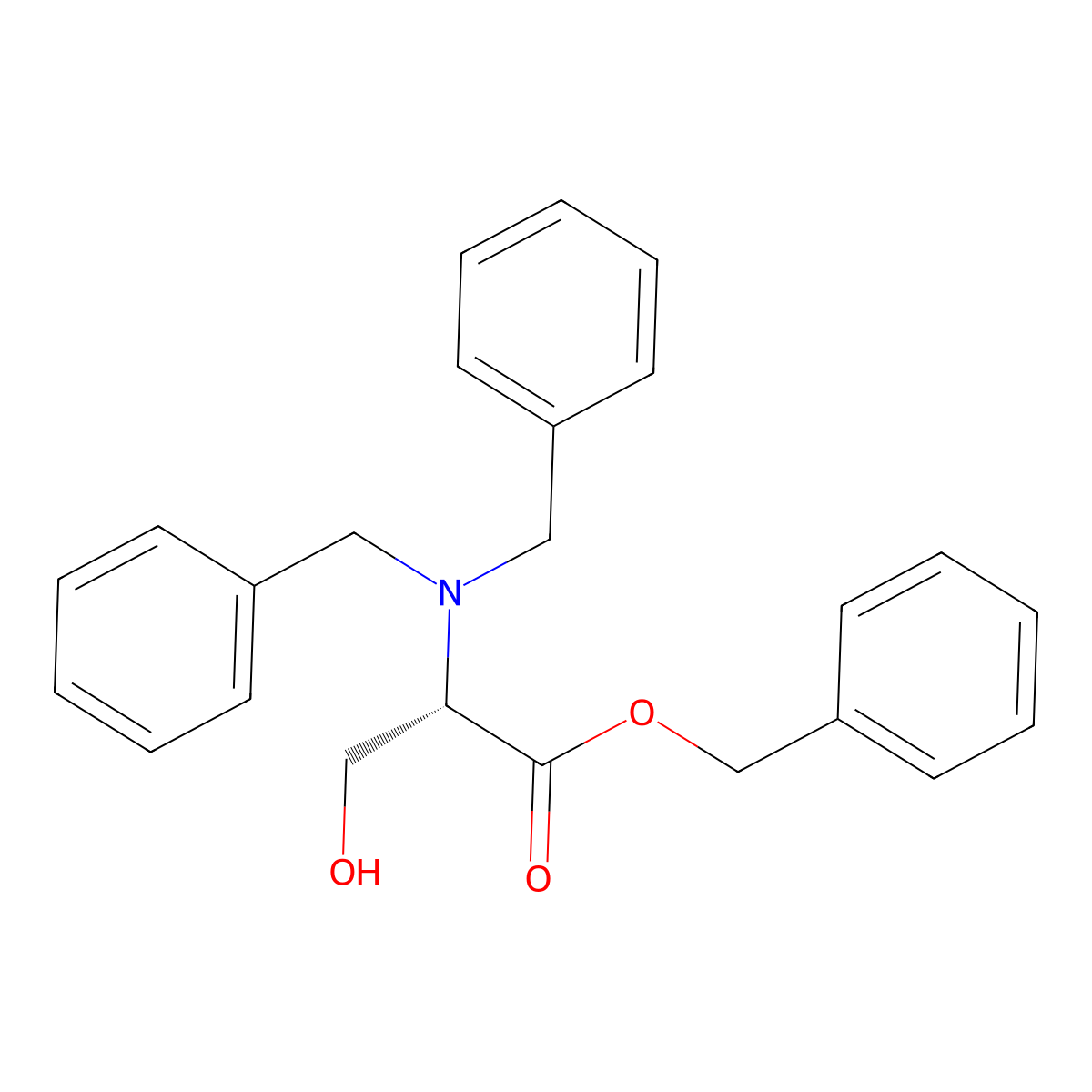Benzyl dibenzyl-l-serinate molecular structure, CAS 82770-40-9