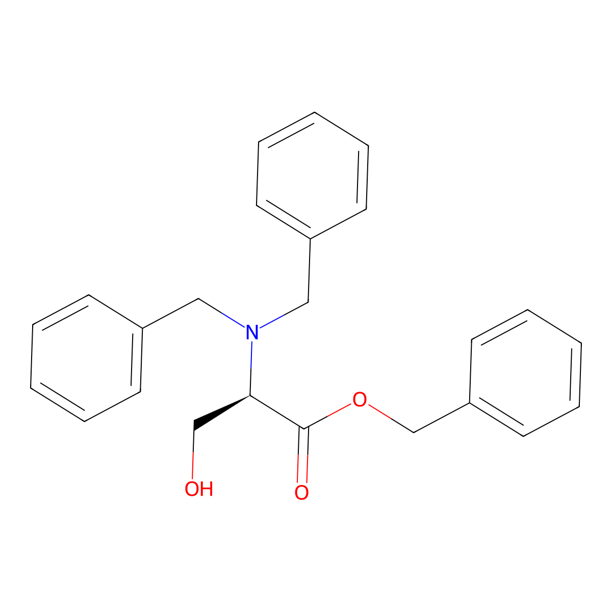 Benzyl dibenzyl-d-serinate molecular structure, CAS 82770-50-1