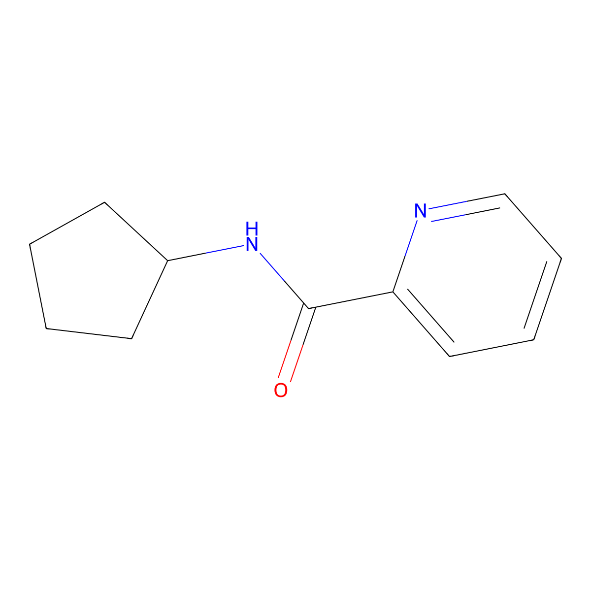 N-cyclopentylpyridine-2-carboxamide molecular structure, CAS 82776-67-8