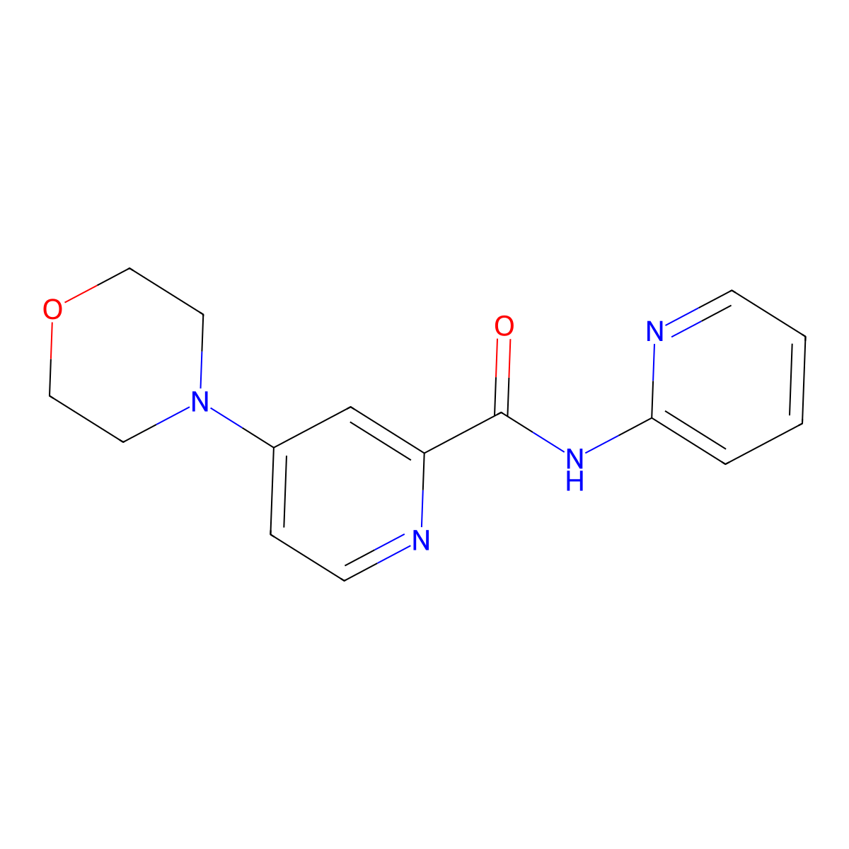 4-morpholin-4-yl-N-pyridin-2-ylpyridine-2-carboxamide molecular structure, CAS 82776-68-9