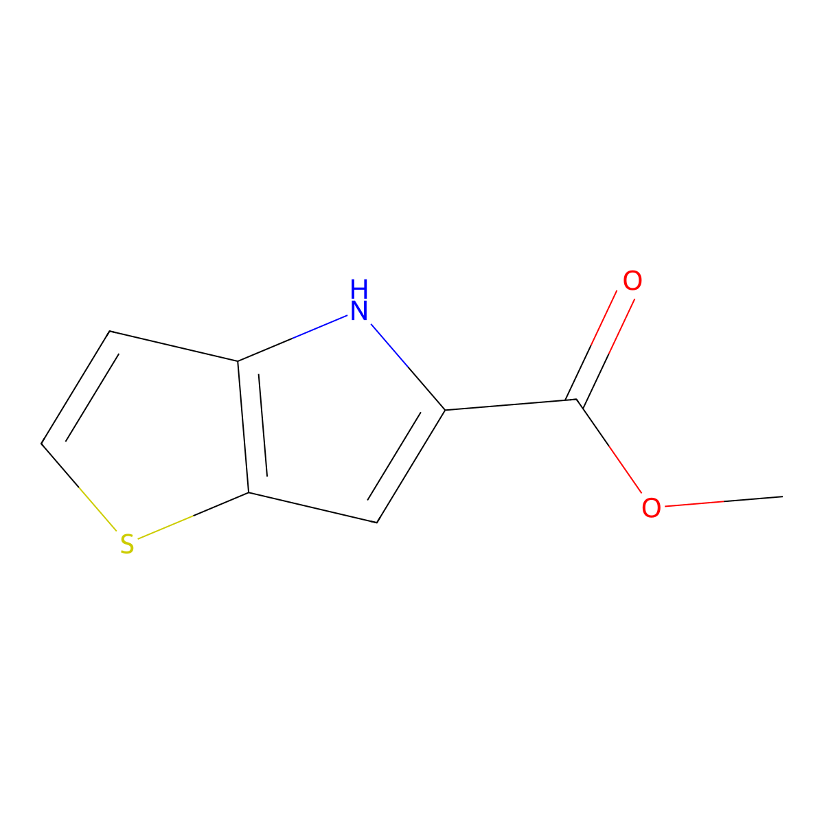 methyl 4H-thieno[3,2-b]pyrrole-5-carboxylate molecular structure, CAS 82782-85-2