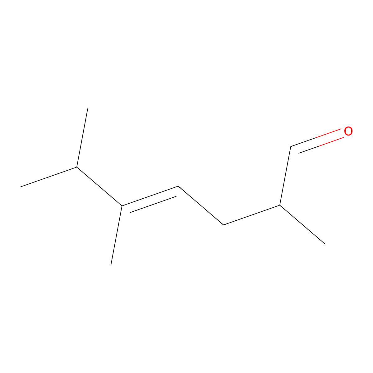 4-Heptenal, 2,5,6-trimethyl- molecular structure, CAS 82784-84-7