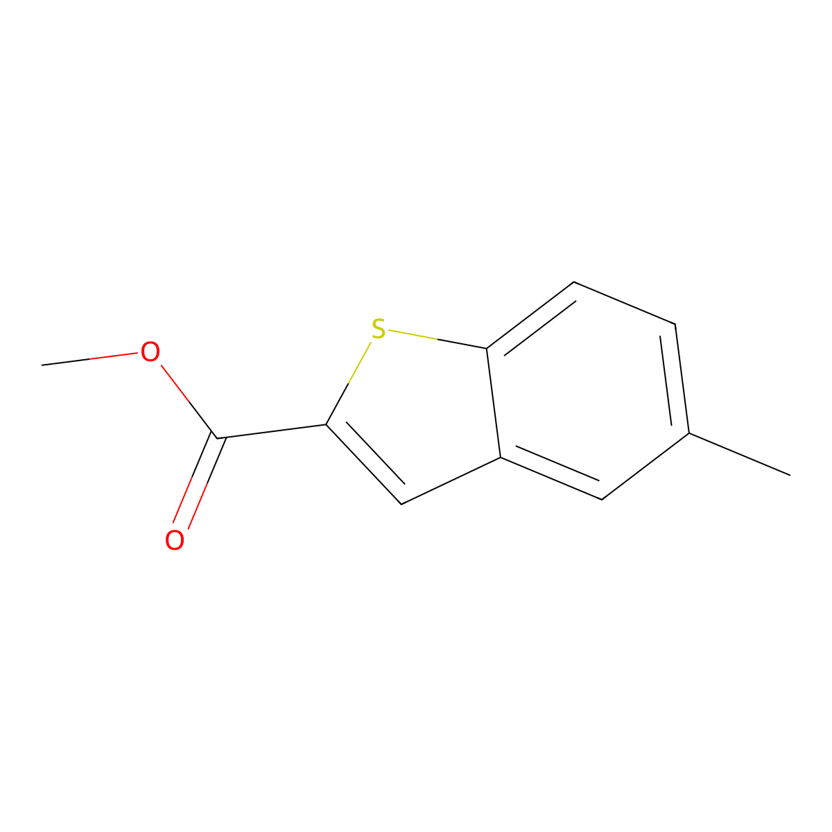 5-Methyl-benzo[B]thiophene-2-carboxylic acid methyl ester molecular structure, CAS 82787-69-7