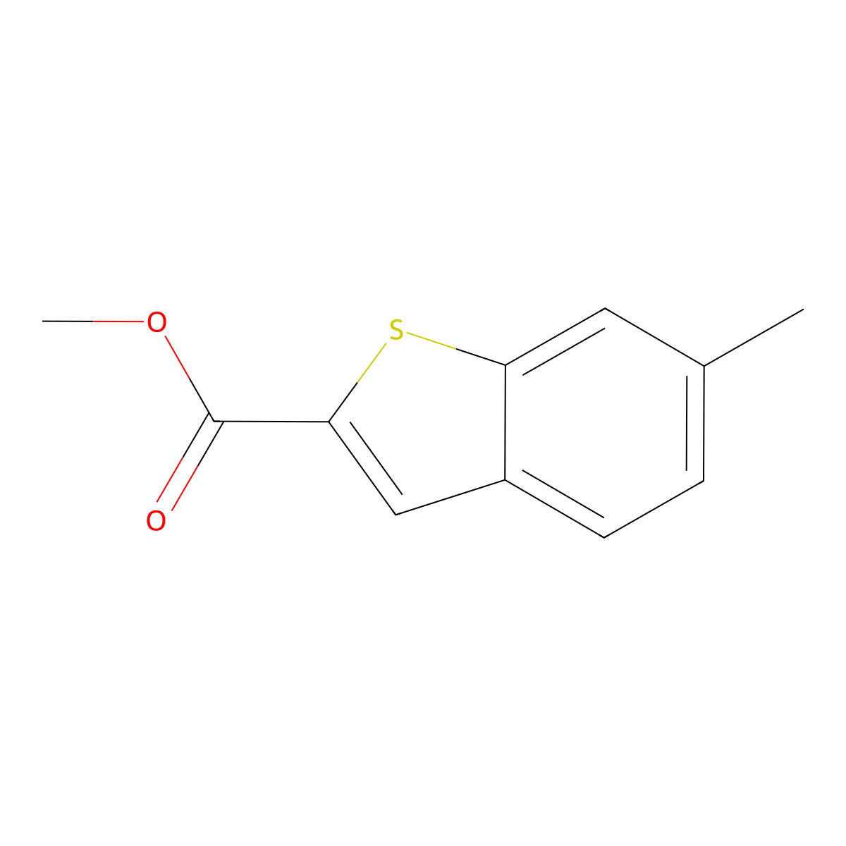Methyl 6-methylbenzo[b]thiophene-2-carboxylate molecular structure, CAS 82787-72-2