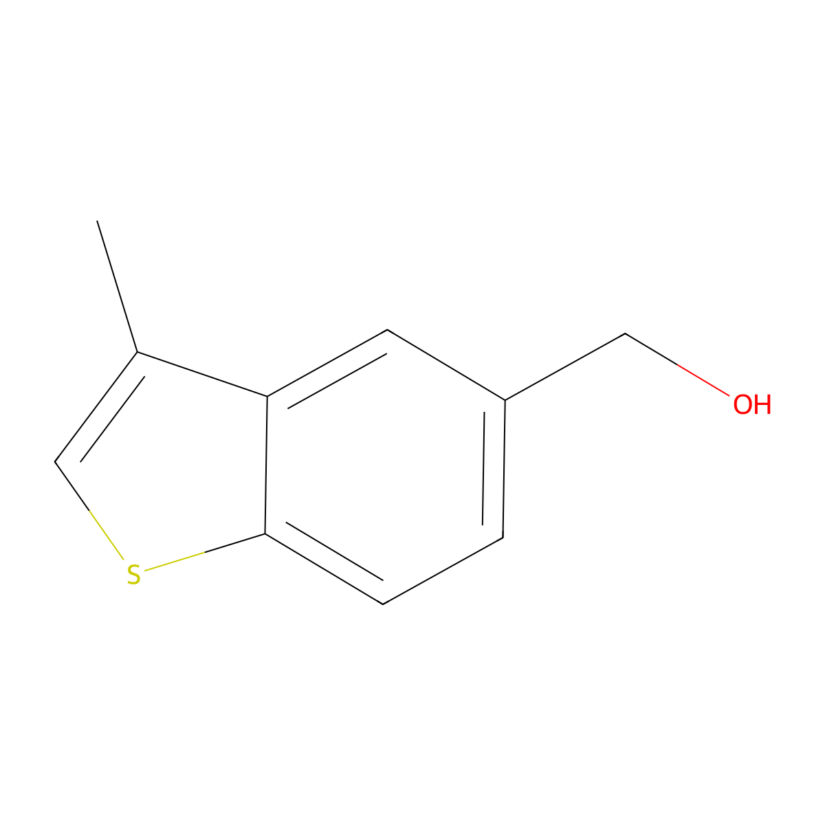 (3-Methyl-1-benzothiophen-5-yl)methanol molecular structure, CAS 82787-88-0