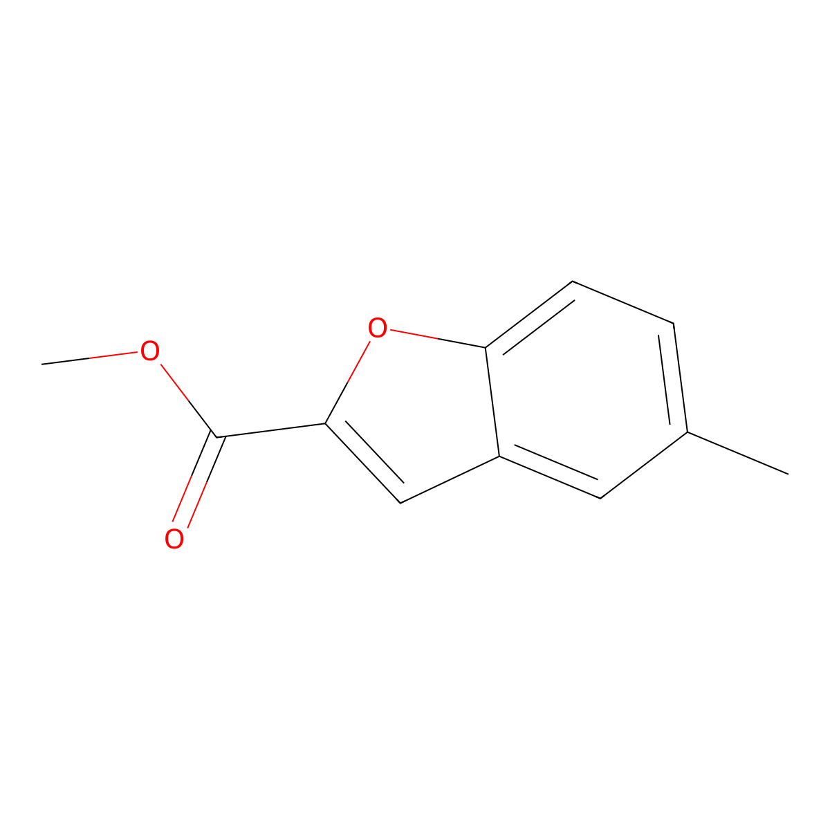 Methyl 5-methyl-1-benzofuran-2-carboxylate molecular structure, CAS 82788-34-9