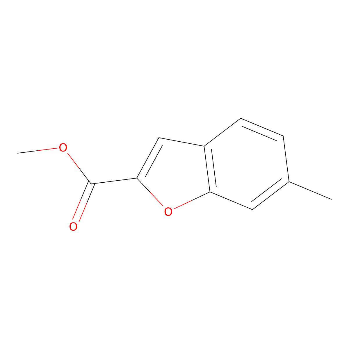 Methyl 6-methylbenzofuran-2-carboxylate molecular structure, CAS 82788-37-2