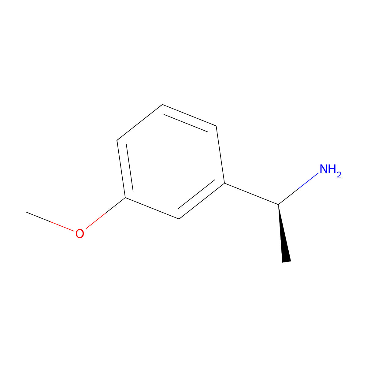(S)-1-(3-methoxyphenyl)ethylamine molecular structure, CAS 82796-69-8