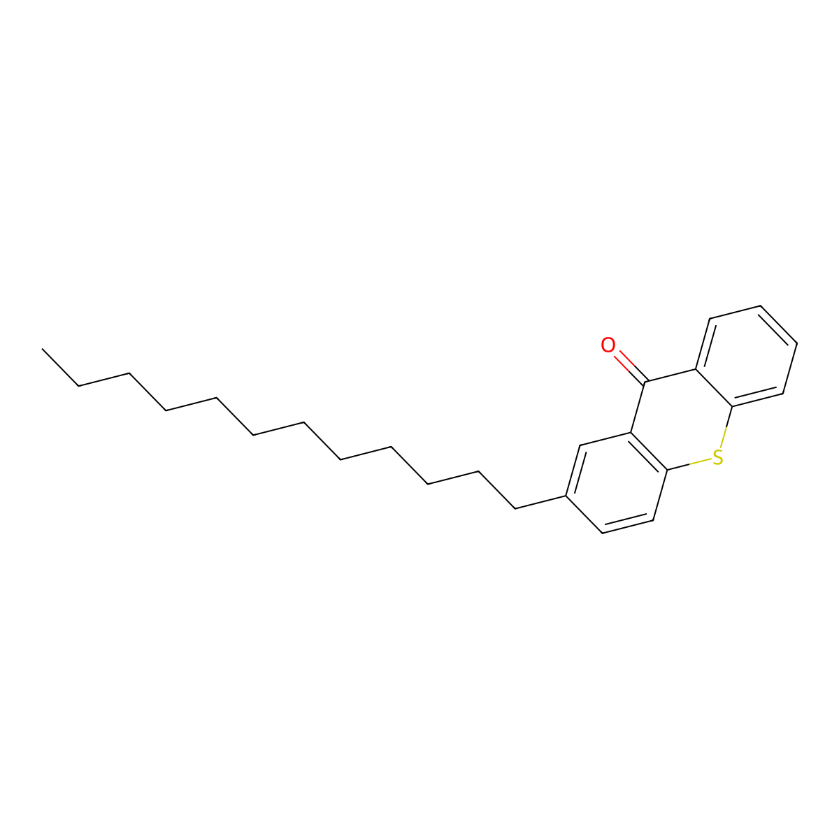 2-dodecyl-9H-thioxanthen-9-one molecular structure, CAS 82799-46-0