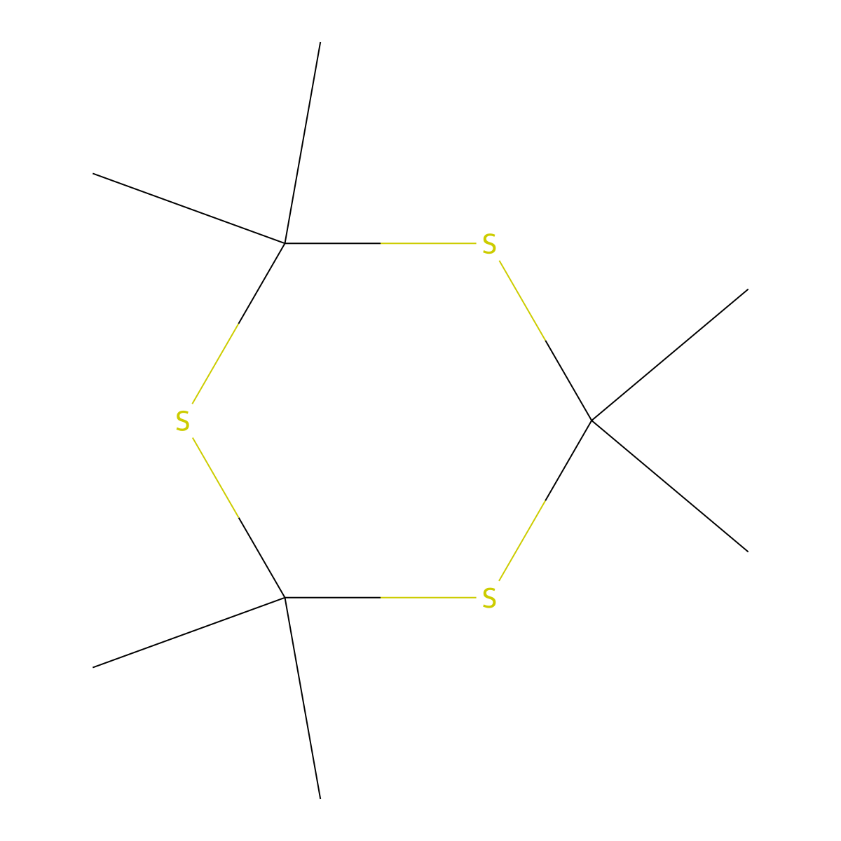 Trithioacetone molecular structure, CAS 828-26-2