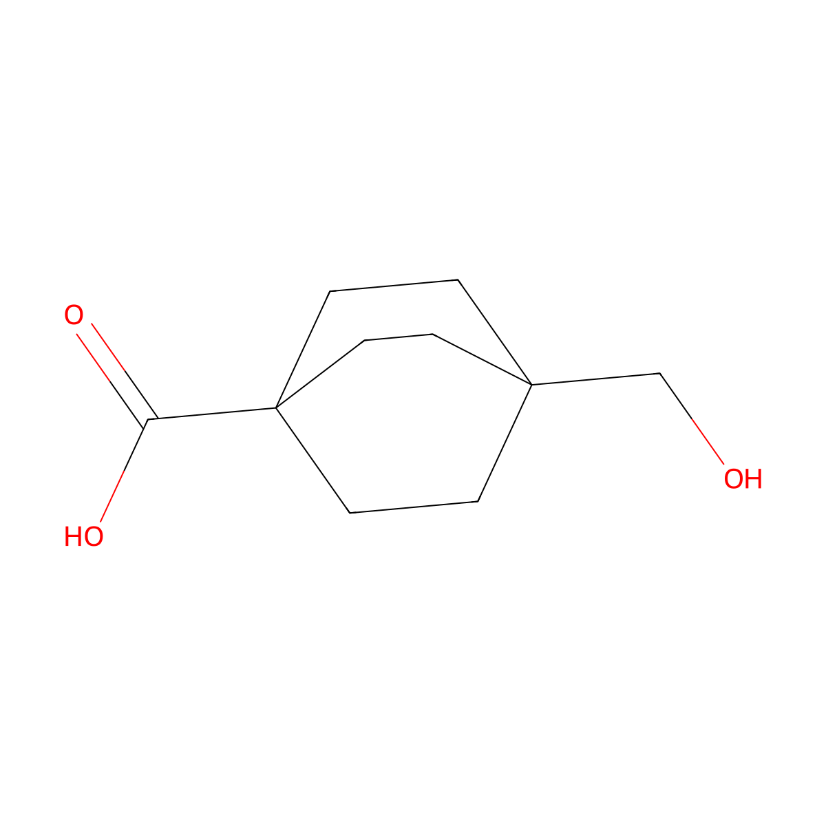 4-(Hydroxymethyl)bicyclo[2.2.2]octane-1-carboxylic acid molecular structure, CAS 828-52-4