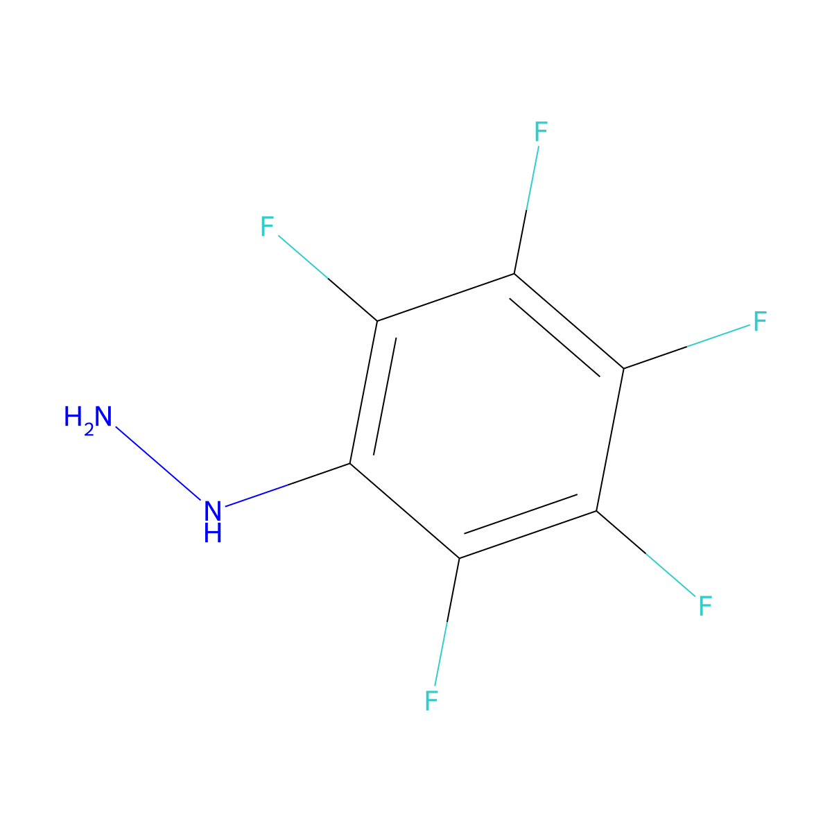 (Pentafluorophenyl)hydrazine molecular structure, CAS 828-73-9