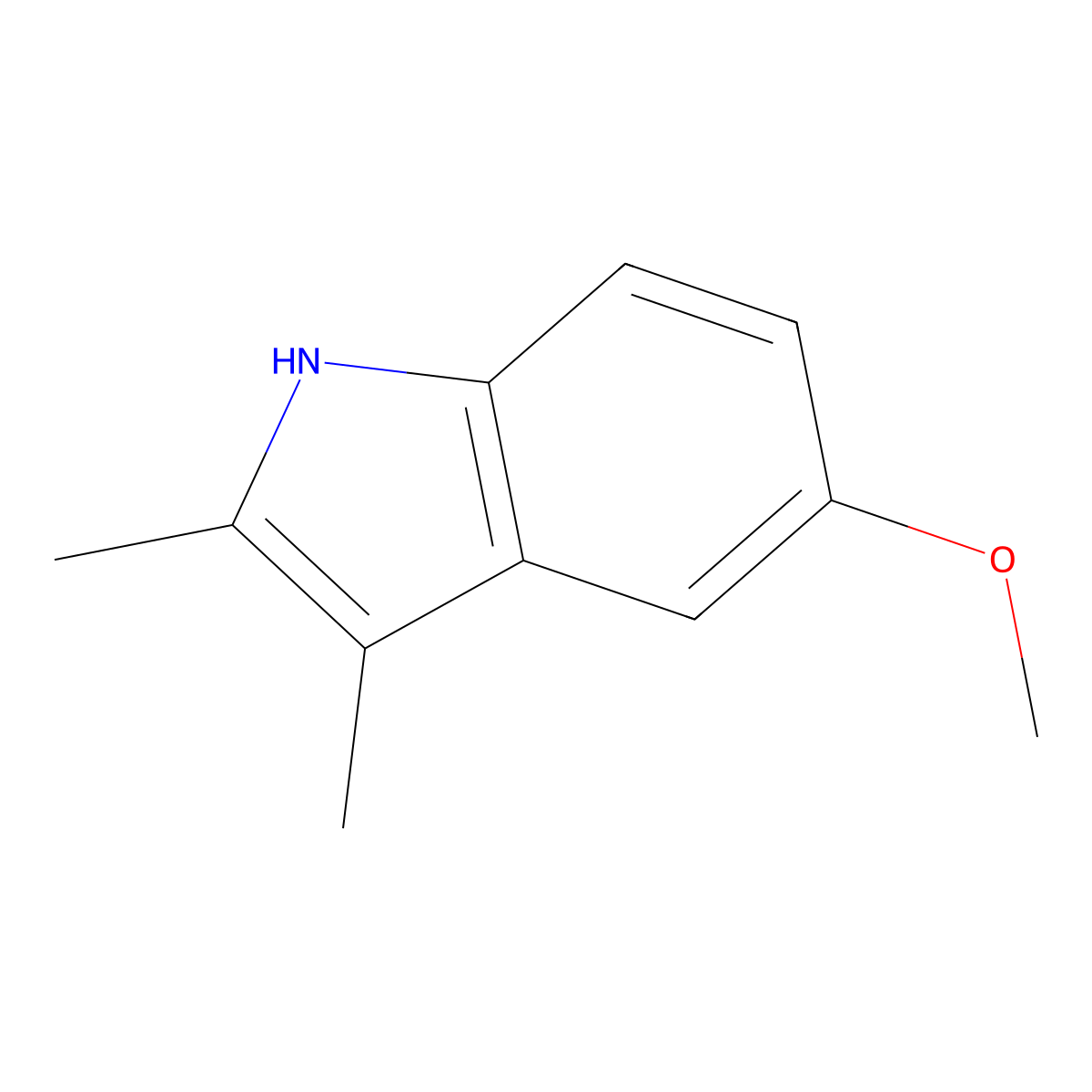 1H-Indole, 5-methoxy-2,3-dimethyl- molecular structure, CAS 828-94-4