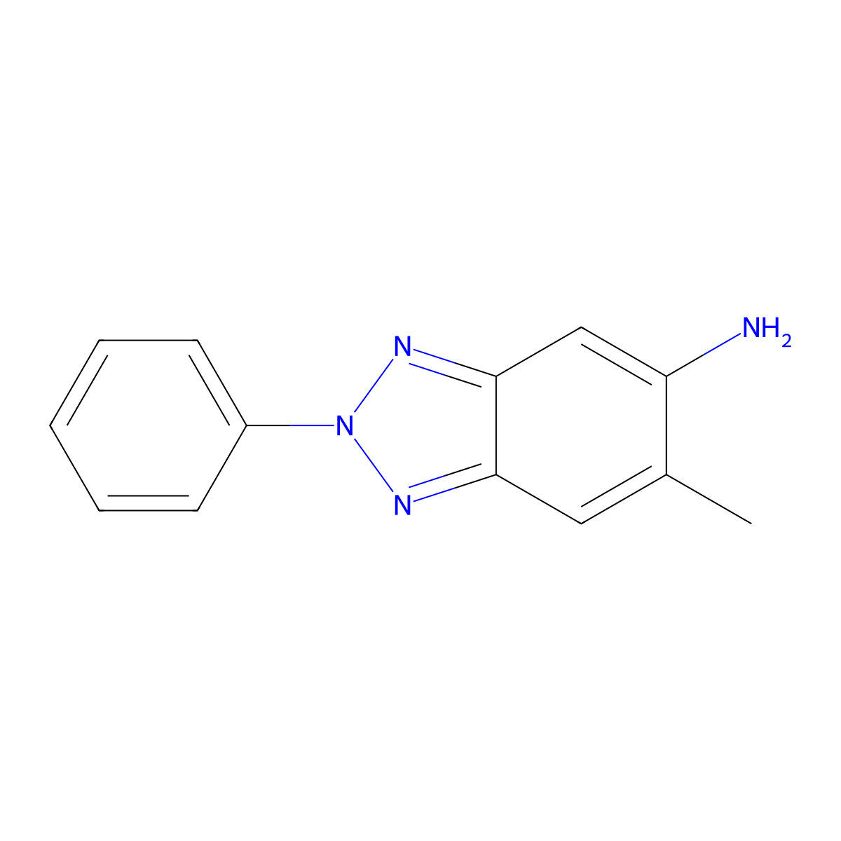 6-Methyl-2-phenylbenzotriazol-5-amine molecular structure, CAS 82811-23-2