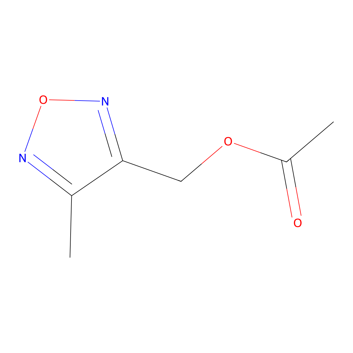 (4-Methyl-1,2,5-oxadiazol-3-yl)methyl acetate molecular structure, CAS 82812-83-7