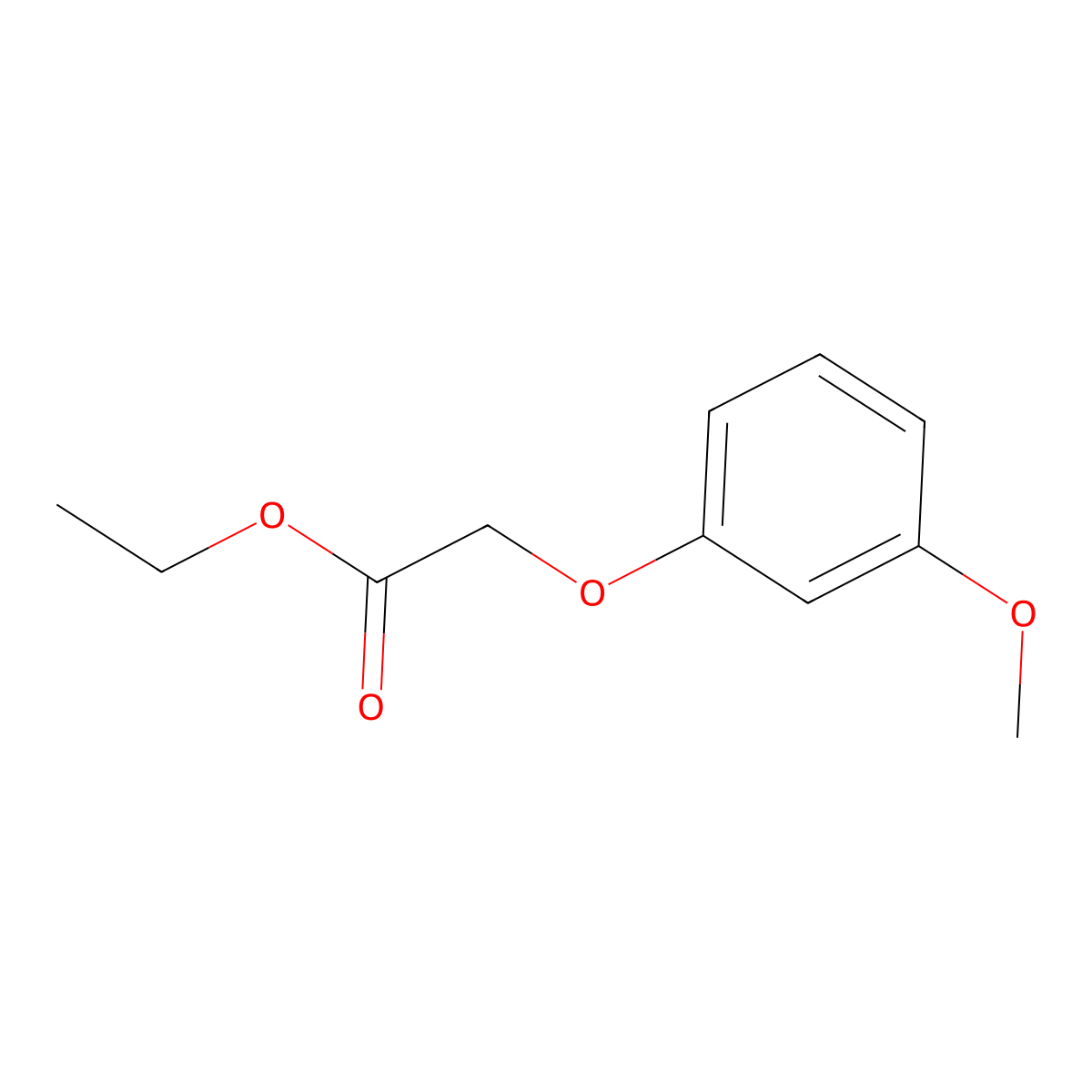 Ethyl 2-(3-methoxyphenoxy)acetate molecular structure, CAS 82815-86-9