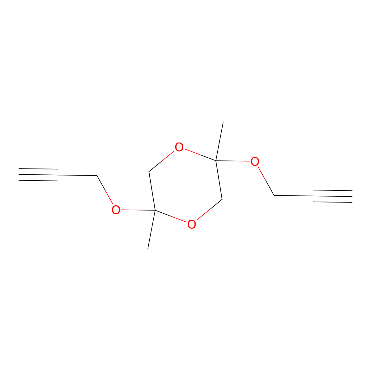 1,4-Dioxane, 2,5-dimethyl-2,5-bis(2-propynyloxy)- molecular structure, CAS 82816-35-1