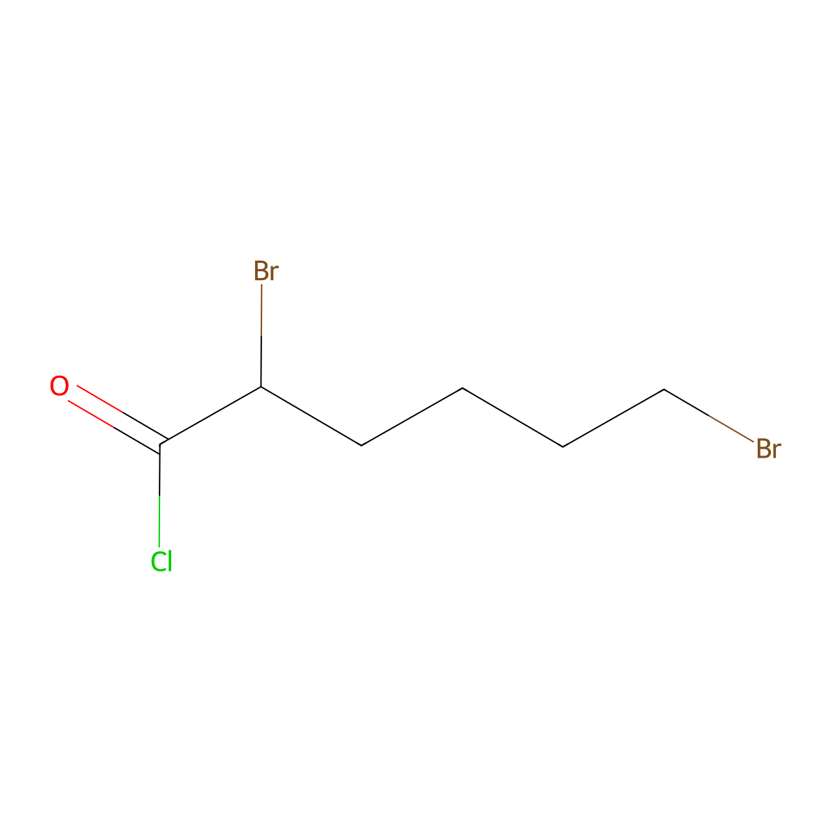 2,6-Dibromohexanoyl chloride molecular structure, CAS 82820-89-1