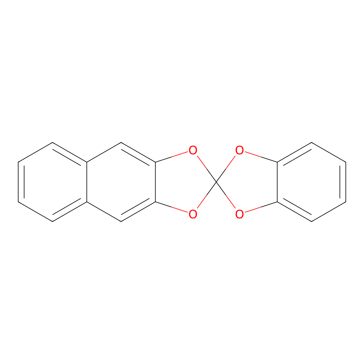 Spiro(1,3-benzodioxole-2,2'-naphtho(2,3-d)(1,3)dioxole) molecular structure, CAS 82823-46-9