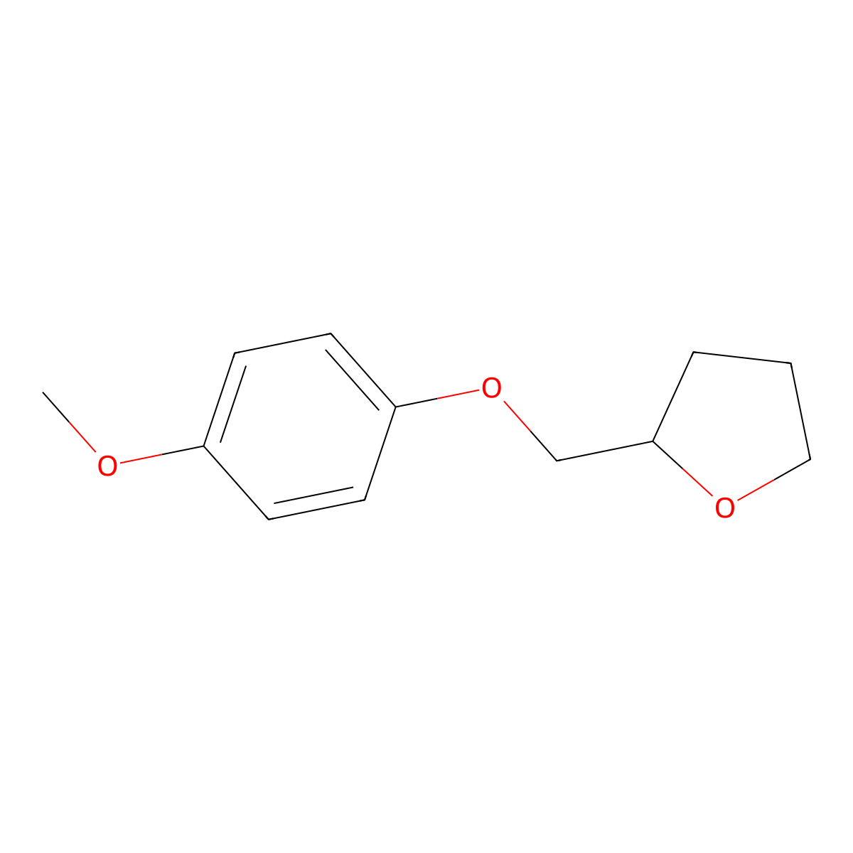 Furan, tetrahydro-2-[(4-methoxyphenoxy)methyl]- molecular structure, CAS 828254-79-1