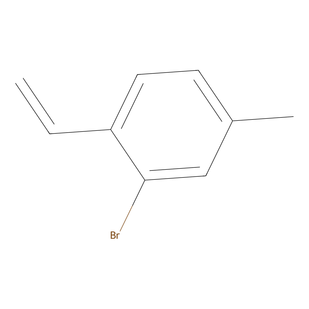 Benzene, 2-bromo-1-ethenyl-4-methyl- molecular structure, CAS 828267-46-5