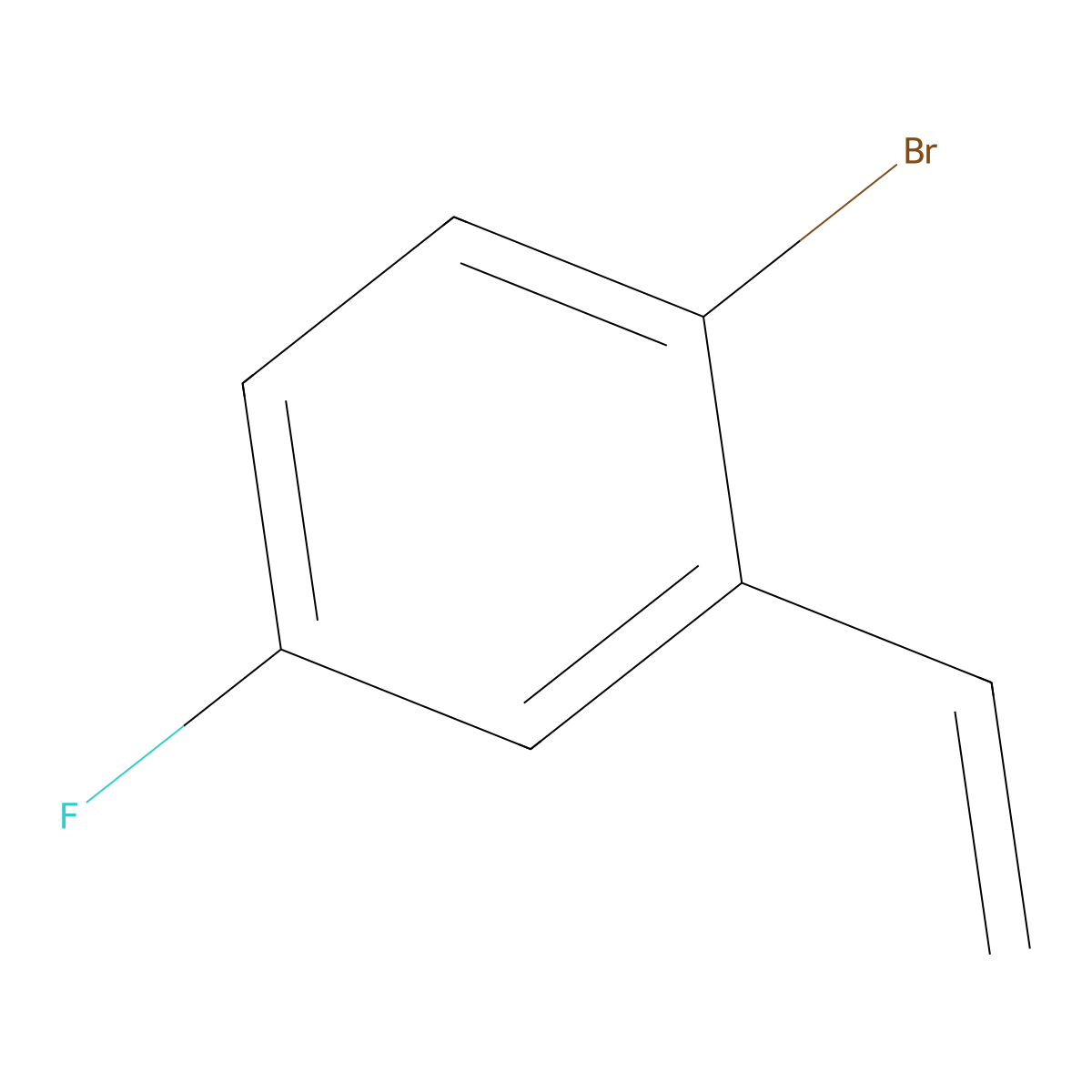 1-Bromo-2-ethenyl-4-fluorobenzene molecular structure, CAS 828267-47-6
