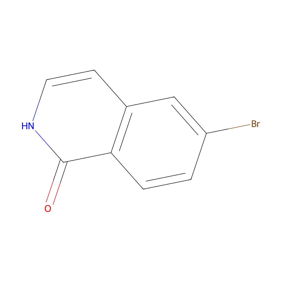 6-Bromoisoquinolin-1(2H)-one molecular structure, CAS 82827-09-6