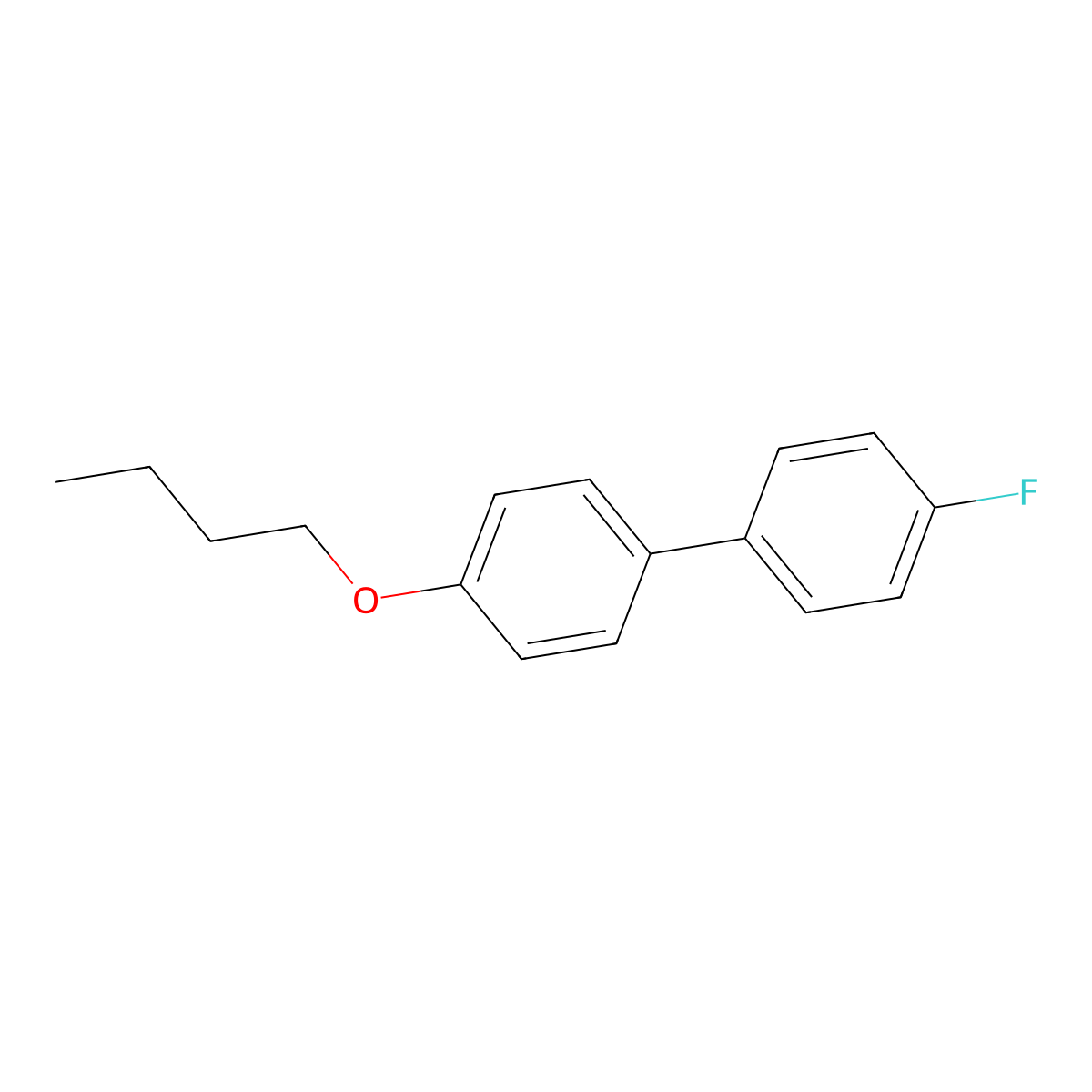 4-Butoxy-4'-fluoro-1,1'-biphenyl molecular structure, CAS 82827-63-2