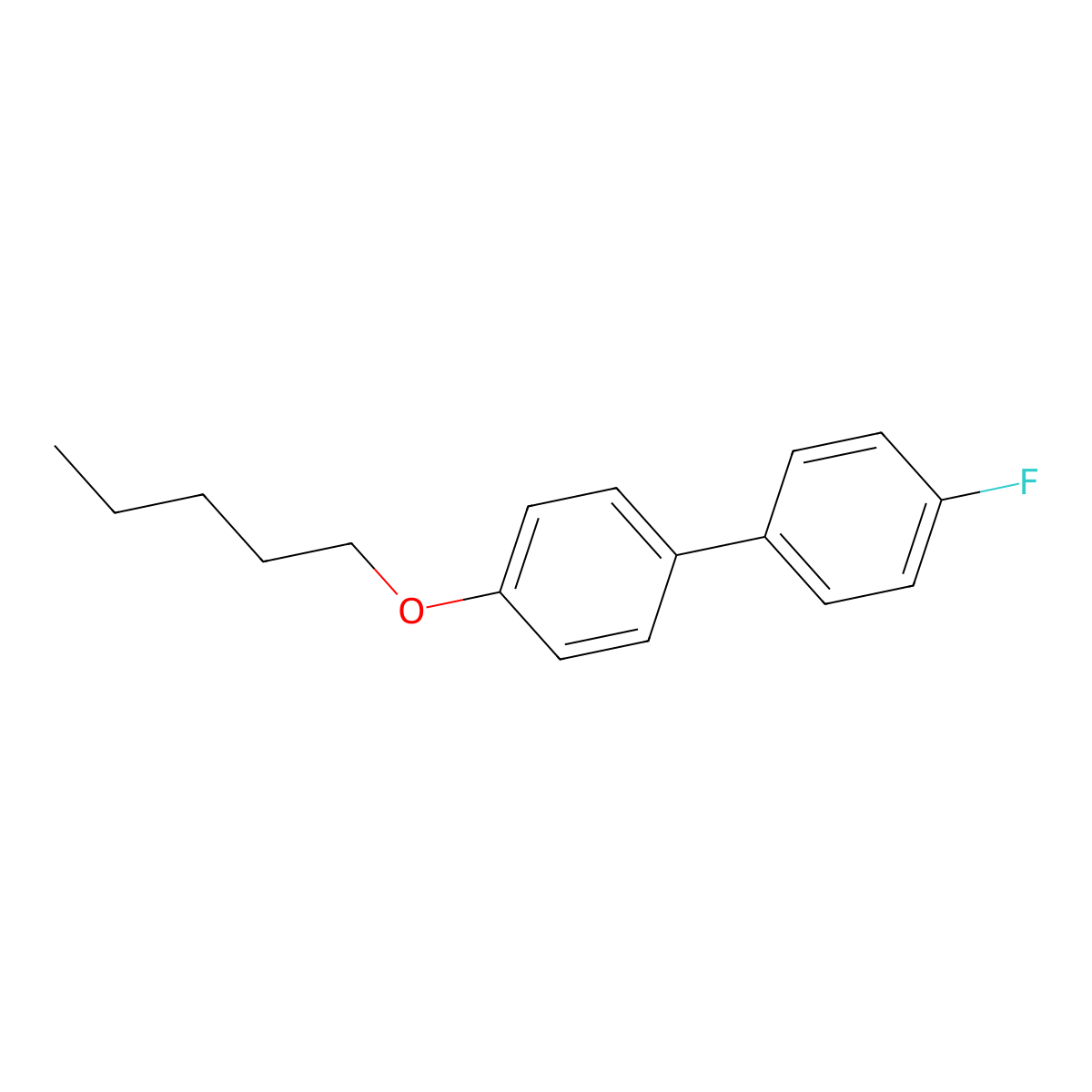 4-Fluoro-4'-(pentyloxy)-1,1'-biphenyl molecular structure, CAS 82827-64-3